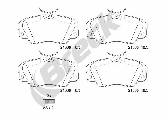 Sada brzdových platničiek kotúčovej brzdy BRECK Lumag Sp